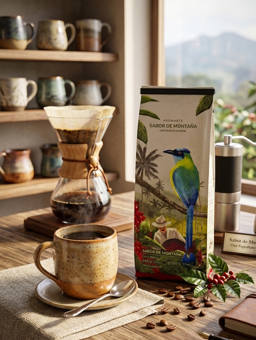 Jungle & Sun Sabor de Montaña Colombian coffee bag